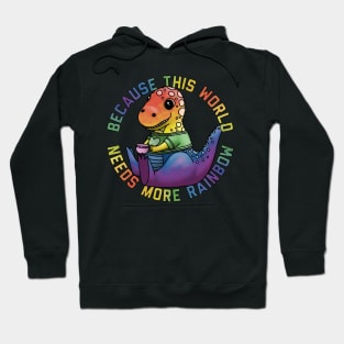 More Rainbow T-Rex Hoodie